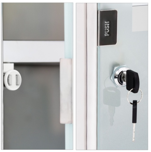 Szafka Medyczna EMRGENCY XL – Stal Nierdzewna, 3 Głębokie Półki, Zamykana na Klucz