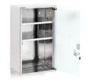 Szafka Medyczna EMRGENCY XL – Stal Nierdzewna, 3 Głębokie Półki, Zamykana na Klucz
