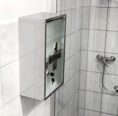 Szafka Medyczna EMRGENCY XL – Stal Nierdzewna, 3 Głębokie Półki, Zamykana na Klucz