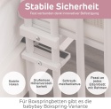 Babybay Maxi dostawka do łóżka niemowlęcego, biała lakierowana