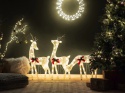 Beliani ANGELI dekoracja ogrodowa LED renifer 92/85/49 cm biała