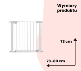 Bramka Bezpieczeństwa Safety 1st Easy Close Metal – 73-80 cm, Biała