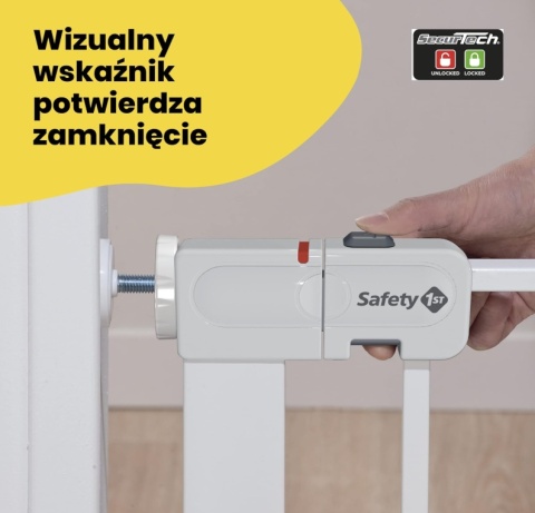 Bramka Bezpieczeństwa Safety 1st Easy Close Metal – 73-80 cm, Biała