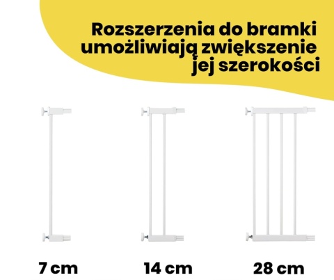 Bramka Bezpieczeństwa Safety 1st Easy Close Metal – 73-80 cm, Biała