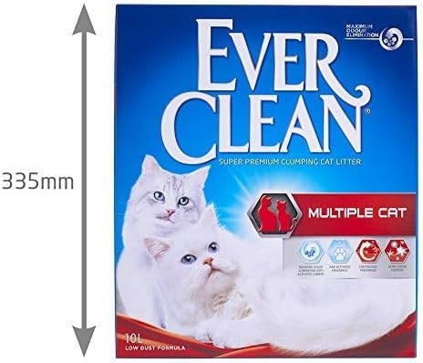 Ever Clean Multi-Cat Żwirek Zbrylający dla Kota 10 L – Długotrwała Świeżość, Węgiel Aktywny