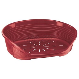 Ferplast SIESTA DELUXE 2 Plastikowe Legowisko dla Psa Bordowe 49 x 36 x 17,5 cm