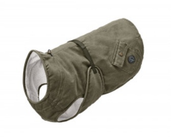 HUNTER Uppsala Trend 50 płaszcz dla psa khaki – ocieplany, styl parka, futerko