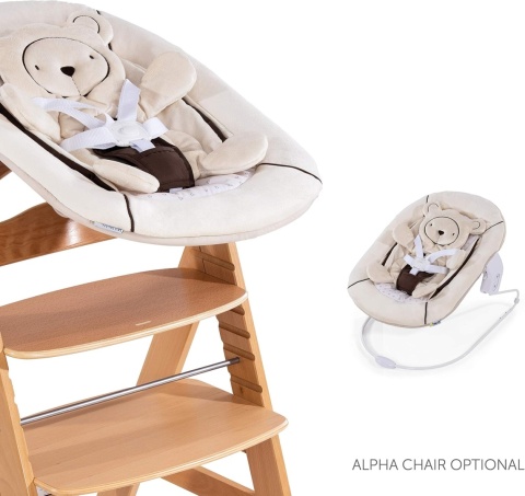 Hauck Alpha Bouncer 2w1 Newborn Set – bujaczek i siedzisko dla niemowląt od urodzenia, kompatybilny z krzesełkiem Alpha+