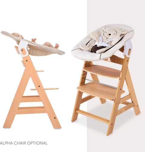 Hauck Alpha Bouncer 2w1 Newborn Set – bujaczek i siedzisko dla niemowląt od urodzenia, kompatybilny z krzesełkiem Alpha+