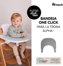 Hauck Alpha Click Tray – taca na zacisk do krzesełka Alpha+ i Beta+, szybki montaż bez narzędzi, szara
