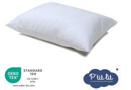 Hipoalergiczna Poduszka Dziecięca P'TIT LIT 40x60 cm – 100% Bawełna, Anti-Mite