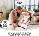Kinderkraft MIMI – leżaczek bujaczek dla niemowląt z pałąkiem, naturalne kołysanie, szary
