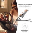 Kinderkraft MIMI – leżaczek bujaczek dla niemowląt z pałąkiem, naturalne kołysanie, szary