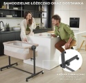 Łóżeczko Dostawne 2w1 Kinderkraft NESTEE UP 2 – Regulacja Wysokości, Materac, Szare