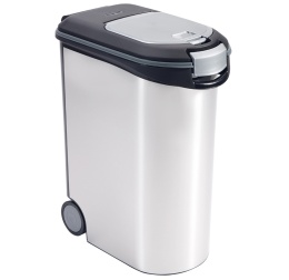 Pojemnik na Karmę dla Zwierząt Curver 20 kg – Na Kółkach, Szczelny, Szary