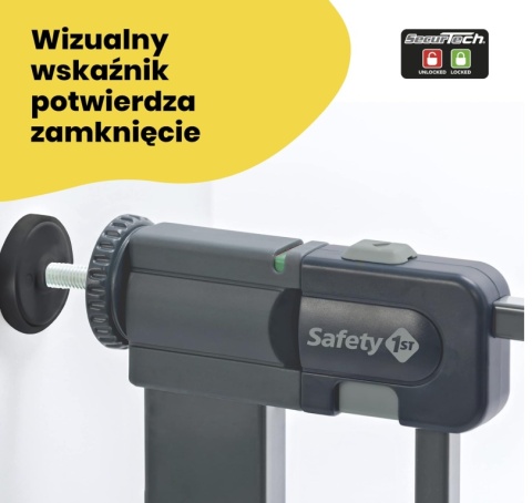 Bramka Bezpieczeństwa Safety 1st Easy Close Metal – 73-80 cm, Czarna