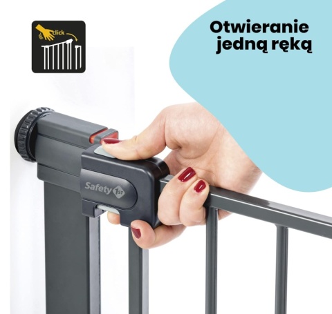 Bramka Bezpieczeństwa Safety 1st Easy Close Metal – 73-80 cm, Czarna