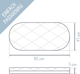 Materac Owalny Julius Zöllner Dr. Lübbe Air Plus – 82 x 47 cm