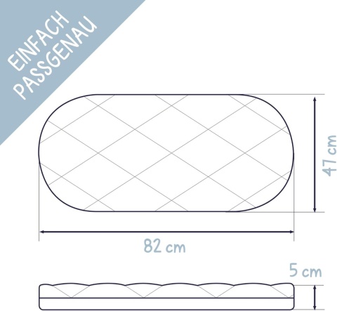 Materac Owalny Julius Zöllner Dr. Lübbe Air Plus – 82 x 47 cm