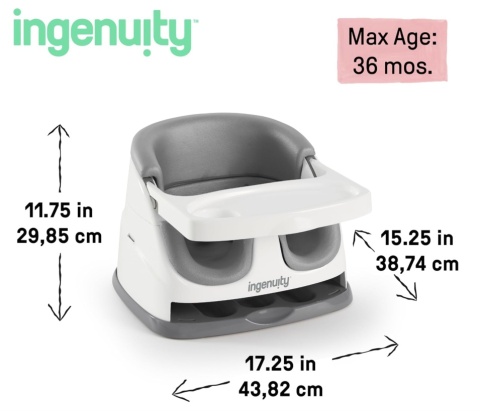 Fotelik Ingenuity Baby Base 2 w 1 Booster Łupek | Smart Select
