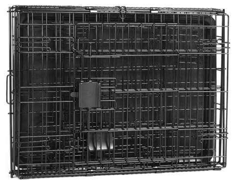 Klatka Metalowa dla Psa Amazon Basics – 61 x 46 x 51 cm, Podwójne Drzwi