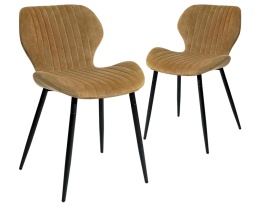 Nowoczesne Krzesło Aksamitne CangLong – Brązowe, Styl Mid-Century