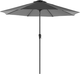 SONGMICS Parasol Ogrodowy 2,7 m – Ośmiokątny, UPF 50+, Poliestrowy, Mechanizm Korby i Nachylenia, Szary