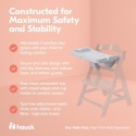 Hauck Alpha Tray 3w1 – regulowany stolik z wyjmowaną tacą do krzesełek Alpha+ i Beta+, szary