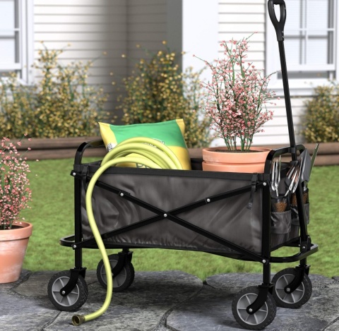 Składany Wózek Ogrodowy i Transportowy Amazon Basics – 115L, Udźwig 120 kg
