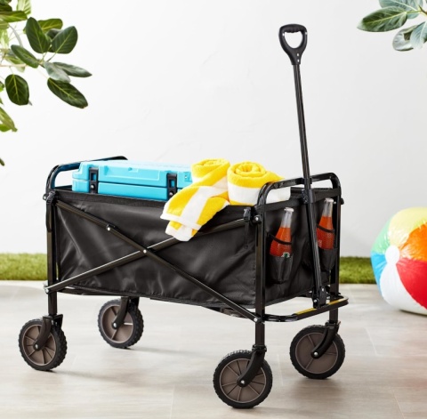 Składany Wózek Ogrodowy i Transportowy Amazon Basics – 115L, Udźwig 120 kg