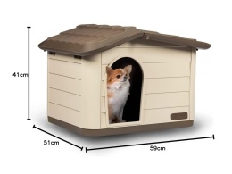Buda / Domek dla Małego Psa MP Bergamo Princess Mini – Beżowy, 60x41 cm