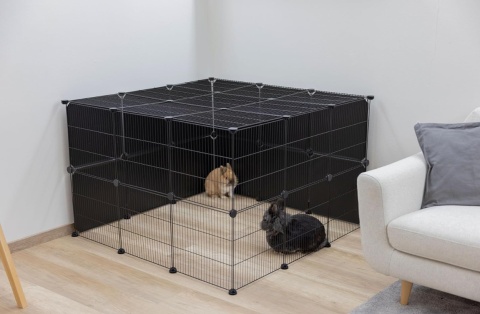 Modułowy Wybieg Kerbl Pet – 12 Elementów 35x35 cm, Kojec dla Małych Zwierząt