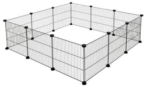 Modułowy Wybieg Kerbl Pet – 12 Elementów 35x35 cm, Kojec dla Małych Zwierząt
