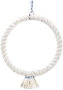 Nobby Pierścień do wspinaczki z bawełny dla ptaków, duży, biały, 34 cm