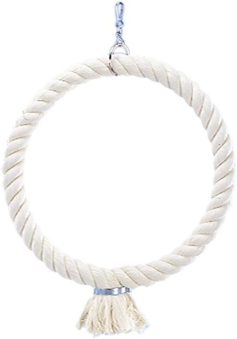 Nobby Pierścień do wspinaczki z bawełny dla ptaków, duży, biały, 34 cm