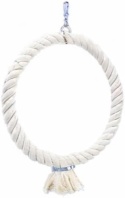 Nobby Pierścień do wspinaczki z bawełny dla ptaków, duży, biały, 34 cm