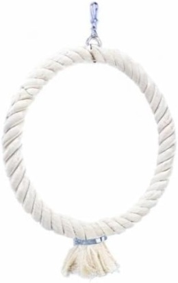 Nobby Pierścień do wspinaczki z bawełny dla ptaków, duży, biały, 34 cm