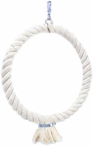 Nobby Pierścień do wspinaczki z bawełny dla ptaków, duży, biały, 34 cm