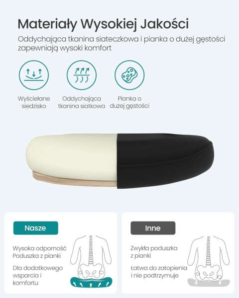 SONGMICS Ergonomiczne krzesło biurowe z siatki, składane podłokietniki, czarne OBN37BK