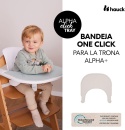 Hauck Alpha Click Tray – taca do krzesełka Alpha+ i Beta+, z materiału z recyklingu GRS, beżowa w kropki