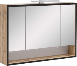Schildmeyer Szafka z lustrem Max 141880 – dąb wiejski, LED, Soft Close, 80×16×65,6 cm