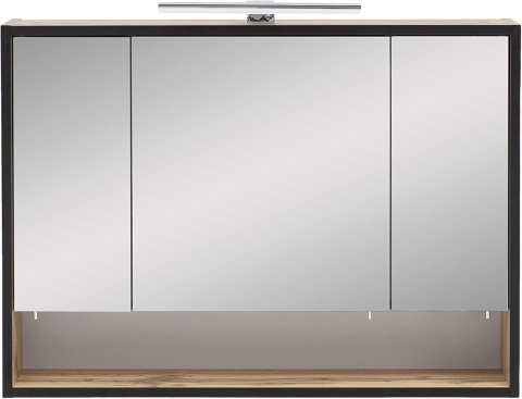 Schildmeyer Szafka z lustrem Max 141880 – dąb wiejski, LED, Soft Close, 80×16×65,6 cm