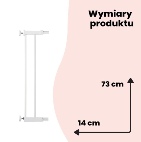 Safety 1st Przedłużenie Rozszerzenie do Bramki 14 cm – Białe