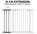 Hauck Przedłużenie do Bramki 21 cm – Czarny, Stal Stopowa