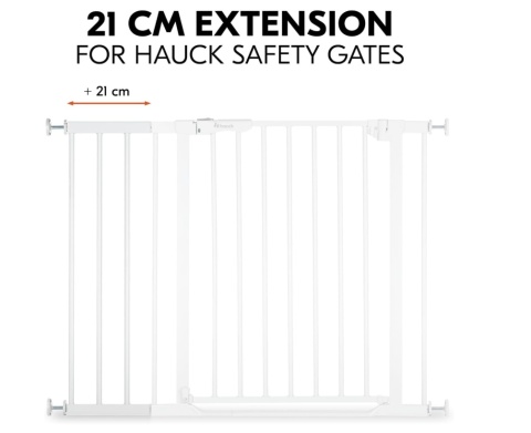 Hauck Przedłużenie do Bramki 21 cm – Białe, Stalowe
