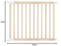 Drewniana Bramka Bezpieczeństwa Badabulle Deco Pop – 63-106 cm, Naturalna