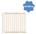 Drewniana Bramka Bezpieczeństwa Badabulle Deco Pop – 63-106 cm, Naturalna