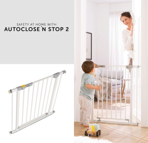 Bramka Bezpieczeństwa Hauck Autoclose N Stop – Samozamykająca, Zestaw 84-89 cm