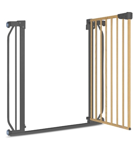 Bramka Ochronna Lionelo Truus Slim – 75-105 cm, Niski Próg, Grafitowa