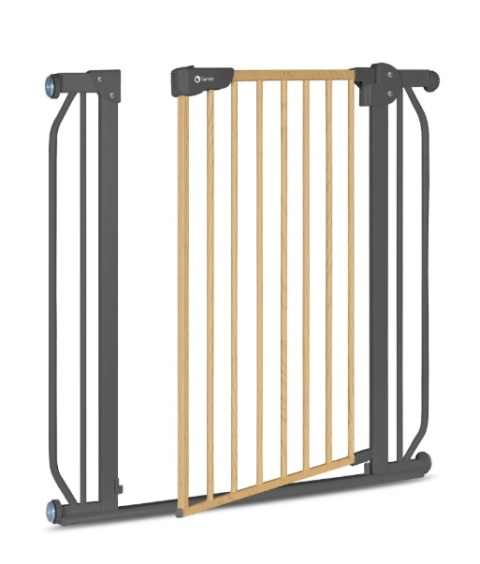 Bramka Ochronna Lionelo Truus Slim – 75-105 cm, Niski Próg, Grafitowa